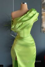 Elegant One Shoulder Long Prom Prom Dress With Split