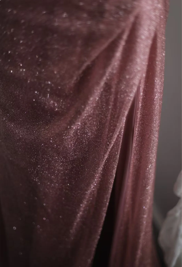 Elegant Pink Mermaid Spaghetti Strap Sequined Long Formal Prom Dress