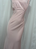 Elegant Pink Sleeveless 3D Floral Crew Neck Satin Long Formal Prom Dress