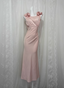 Elegant Pink Sleeveless 3D Floral Crew Neck Satin Long Formal Prom Dress