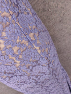 Elegant Purple Sweetheart Neck Split Lace Long Formal Prom Dress