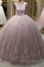 Elegant Quinceanera Dresses Tulle Ball Gown Appliques