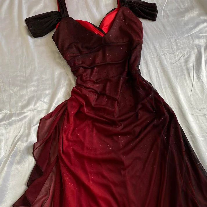 Affordable Prom Dress Under $160’œElegant Purple Glitter Ruffled Chiffon Prom Dress