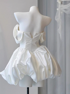 Elegant Satin One Shoulder Short Birthday Dresses Homecoming Dresses