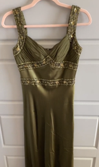 Elegant Sheath Olive Green Prom Dress Long Prom Dresses