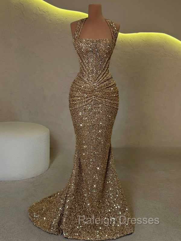 Elegant Sheath Straps Pleated Sweep Train Corset Prom Dress Main image