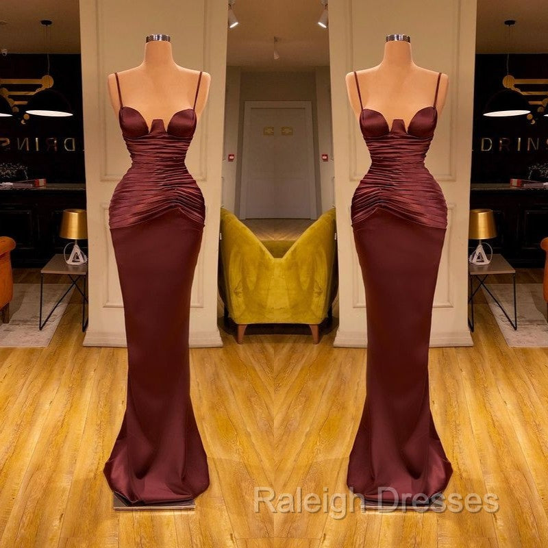 Elegant Spaghetti-Straps Mermaid Prom Prom Gown Long Prom Dresses
