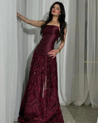 Elegant Straps Sheath Midnight Blue Prom Dress Long Satin Midnight Blue Prom Gown