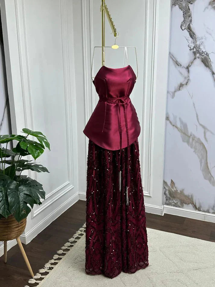 Elegant Straps Sheath Midnight Blue Prom Dress Long Satin Midnight Blue Prom Gown