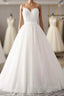 Elegant Thin Shoulder Straps Sweet Floor Mopping White Satin And Floor Length Wedding Dress