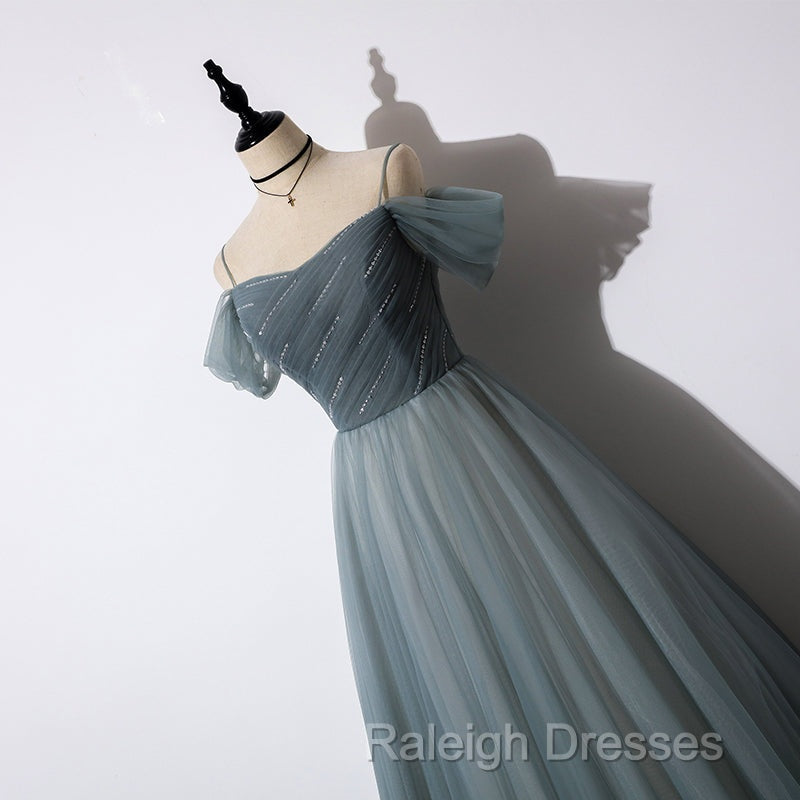 Elegant Tulle Long A Line Prom Dress, Evening Dress Secondary image