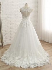 Elegant V-Neck Lace Ball Gown Wedding Dresses