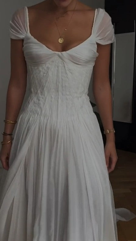 Elegant White A-Line Bride Gown Enchanted Chiffon Luxury Wedding Dresses Secondary image