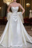 Elegant White Wedding Dresses With Train Mermaid Bridal Gowns