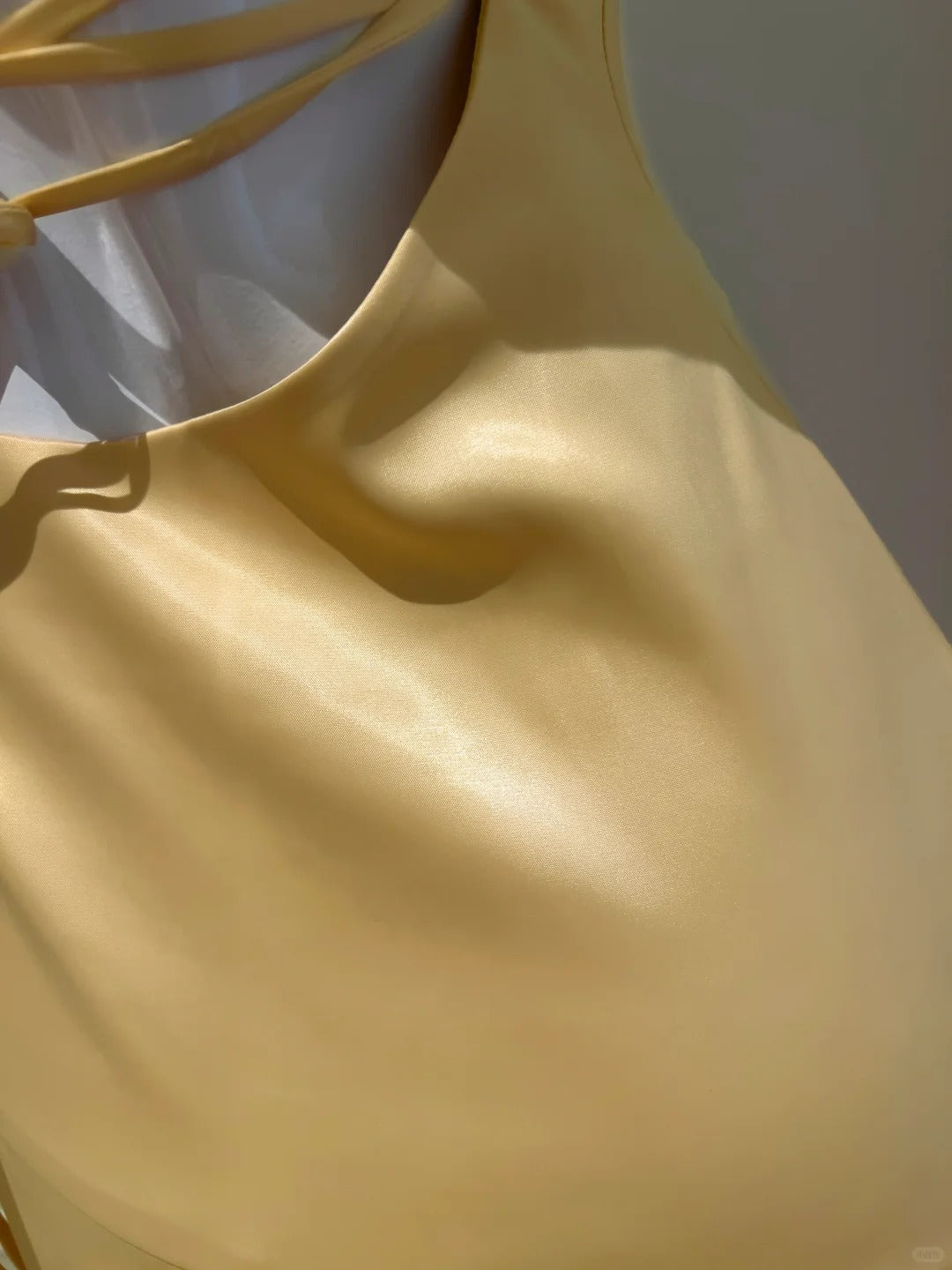 Elegant Yellow Irregular Halter Neck Satin Short Front Long Back Formal Prom Dress