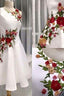 Embroidery Flowered A-Line Homecoming Dresses Short Prom Dress
