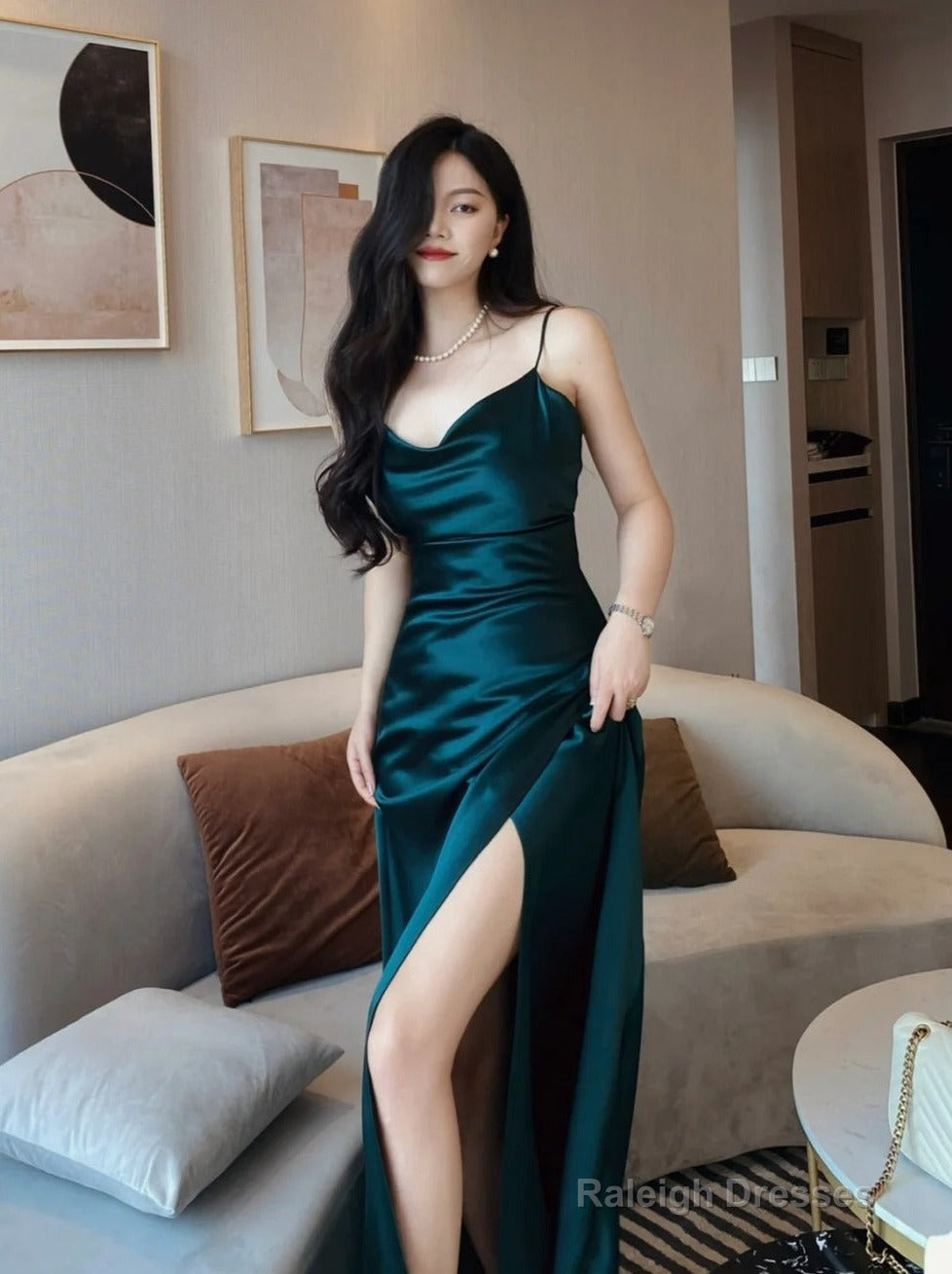 Emerald Green Prom Dress Long Party Dress Outfit, Evening Dress Simple Formal Dress Online Store Main image