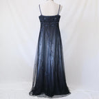 ¥â‚?Empire Dress Vintage Silver And Black Glitter Ombre Beaded High-Waisted Long Tulle Prom Dress Evening Dress Party Dress