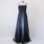 ¥â‚?Empire Dress Vintage Silver And Black Glitter Ombre Beaded High-Waisted Long Tulle Prom Dress Evening Dress Party Dress