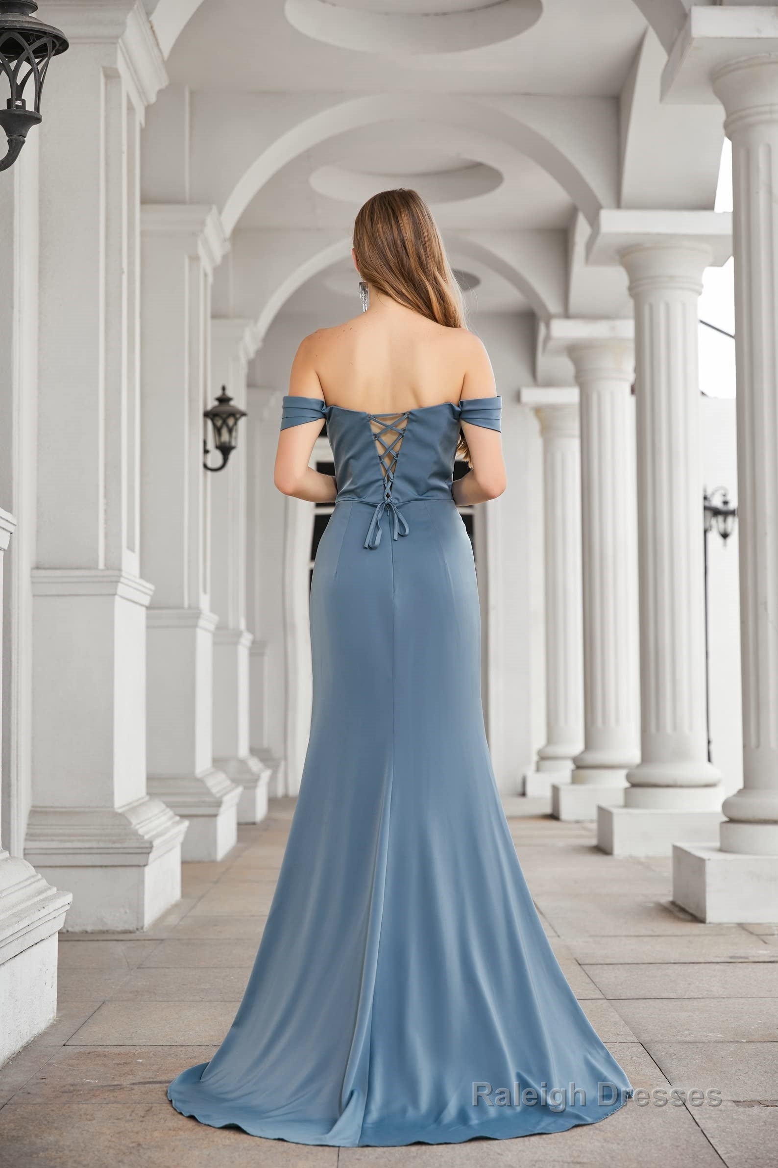 Engerla Sexy High Slit Mermaid Evening Dress Off The Shoulder Shower Party Dress Pageant Celebrity Gown