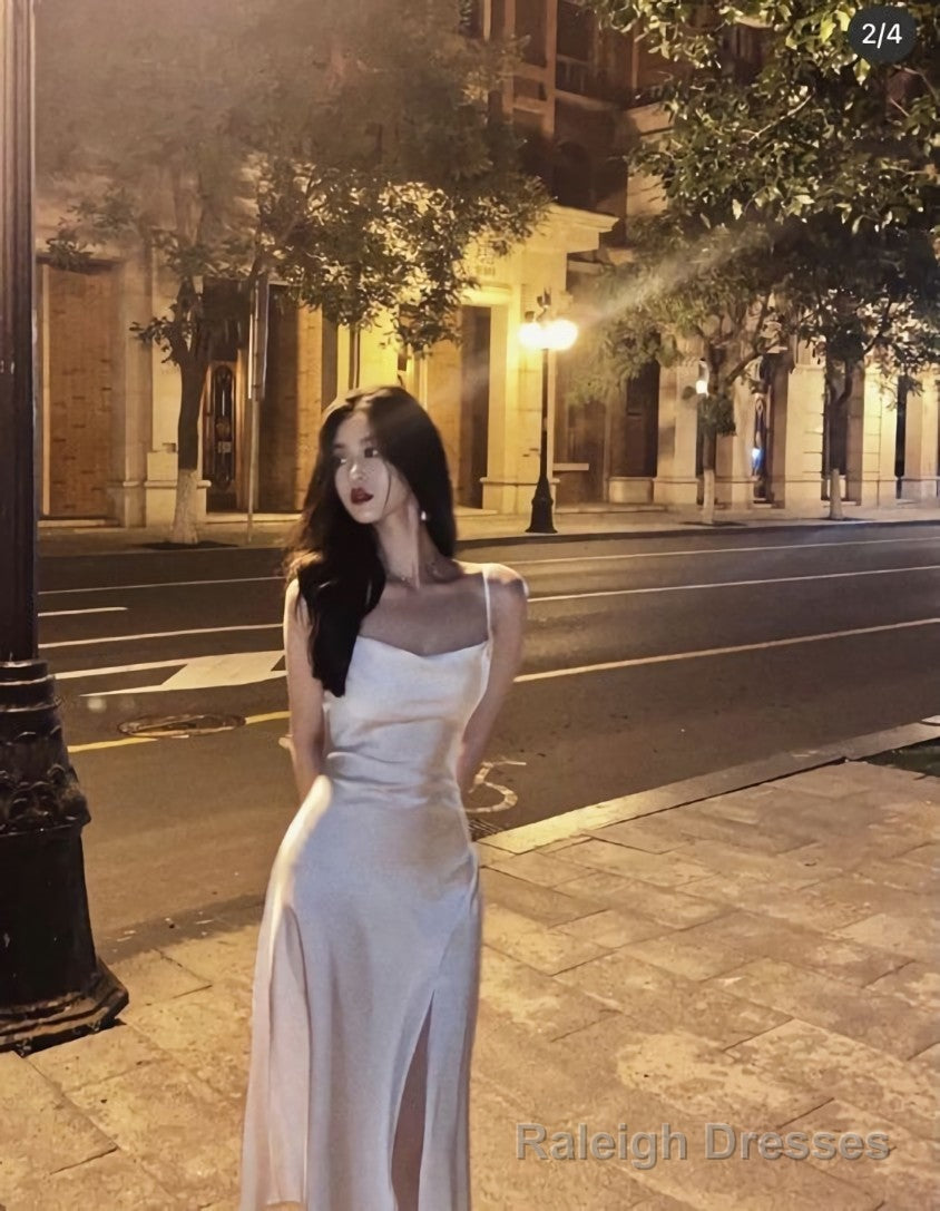 Prom dresses long spaghetti strap sexy cheap prom dresses for women