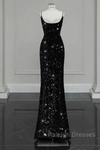 Evening Gown Sexy Dress Formal Floor Length Sleeveless Strap Sequined With Bow(S) Crystals