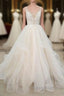 Eye-catching Appliques Tulle A-line Wedding Dress