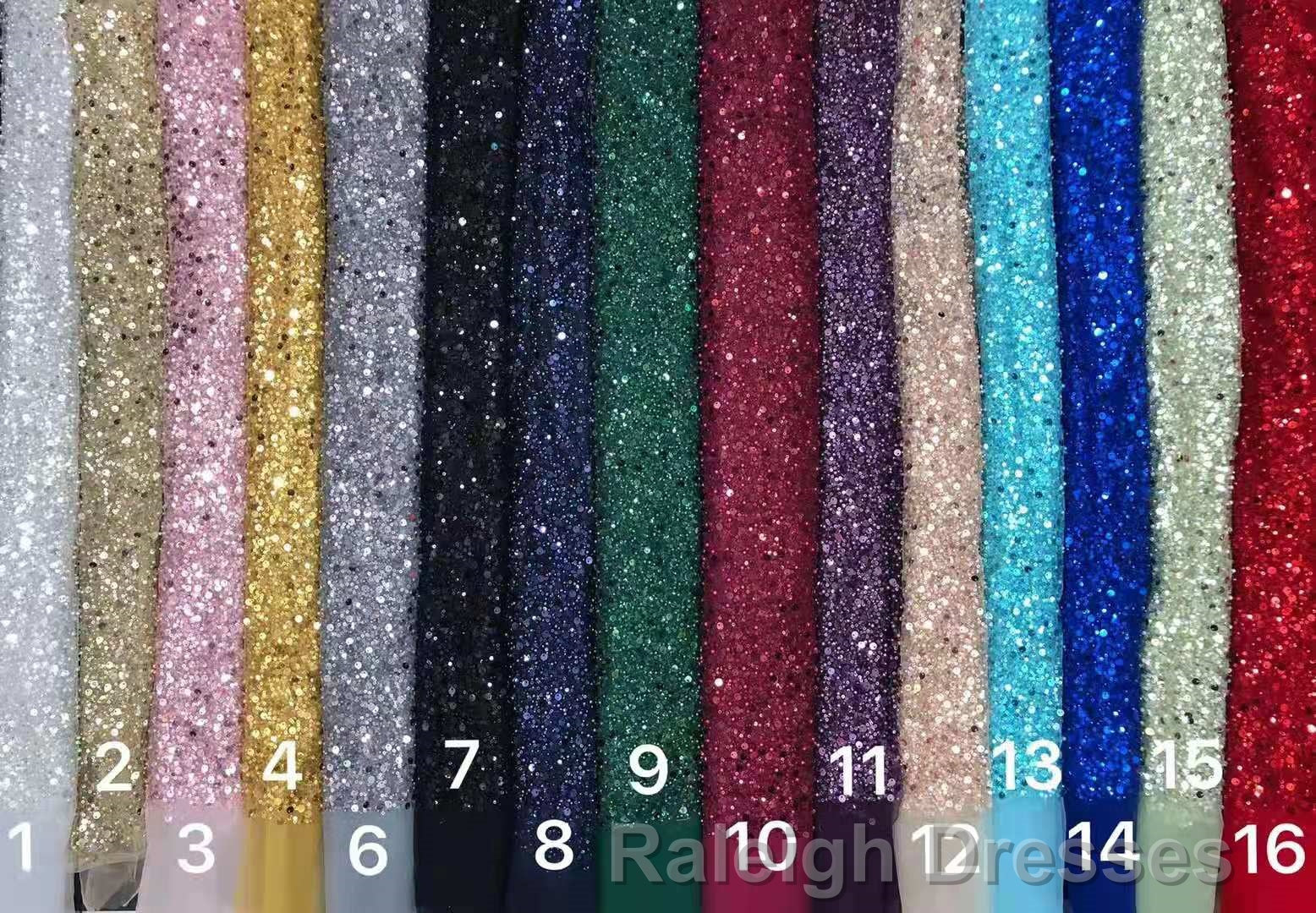 Plunging V-neck Sparkle White Sequined Strapless Prom Dress