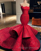 Fabulous Mermaid Strapless Sleeveless Long Prom Dresses