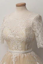 Fabulous Scalloped-Edge Homecoming Dresses With Lace Pearls