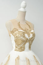 Fabulous White Homecoming Dresses Jewel Knee-Length Lace Appliques