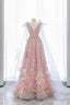 Fairy A-Line Sequin Pink Prom Dress