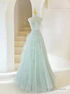Fairy A-Line Sweethart Long Mint Green Prom Dress 22Th Birthday Outfit