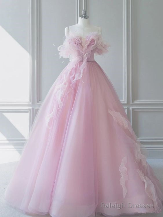 Fairy Ball Gown Off The Shoulder Tulle Prom Dresses Long Party Dress Main image