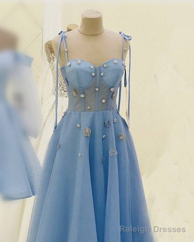 Fairy Blue A-Line Corset Midi Dresses