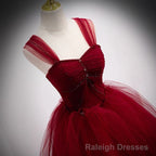 Fairytale Tulle Burgundy Sweet 16th Dress Ball Gowns for Prom,Princess Formal Dresses