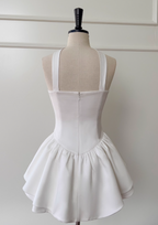 Fairytale White Strapless Short Prom Dress For Party&Birthday Elegant Evening Dress