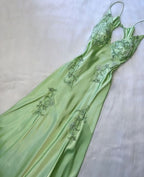 Fancy Mermaid Spaghetti Straps Green Backless Prom Dresses Long Prom Dresses Prom Dresses