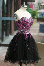 Fancy Sweetheart Lace-Up Short Homecoming Dresses With Beading