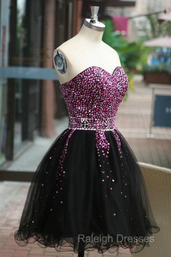 Fancy Sweetheart Lace-Up Short Homecoming Dresses With Beading