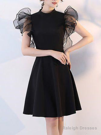 Fashion Little Black Homecoming Dress With Multi Straps Main image