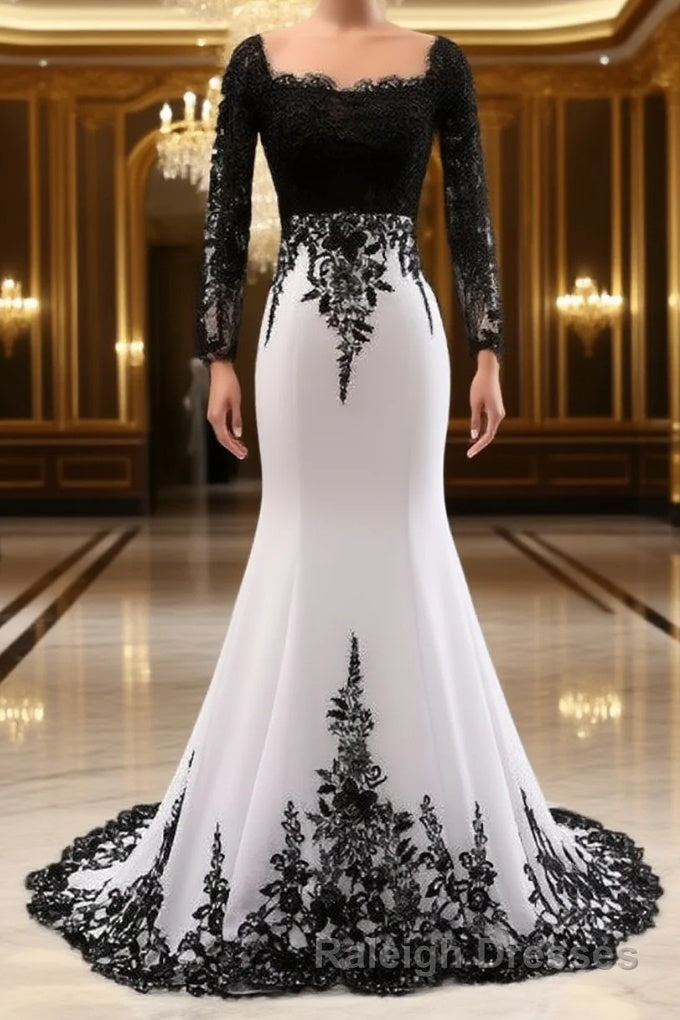 Fashion Long Sleeve Lace Chiffon Trumpet / Mermaid Mother of the Bride Dress Main image