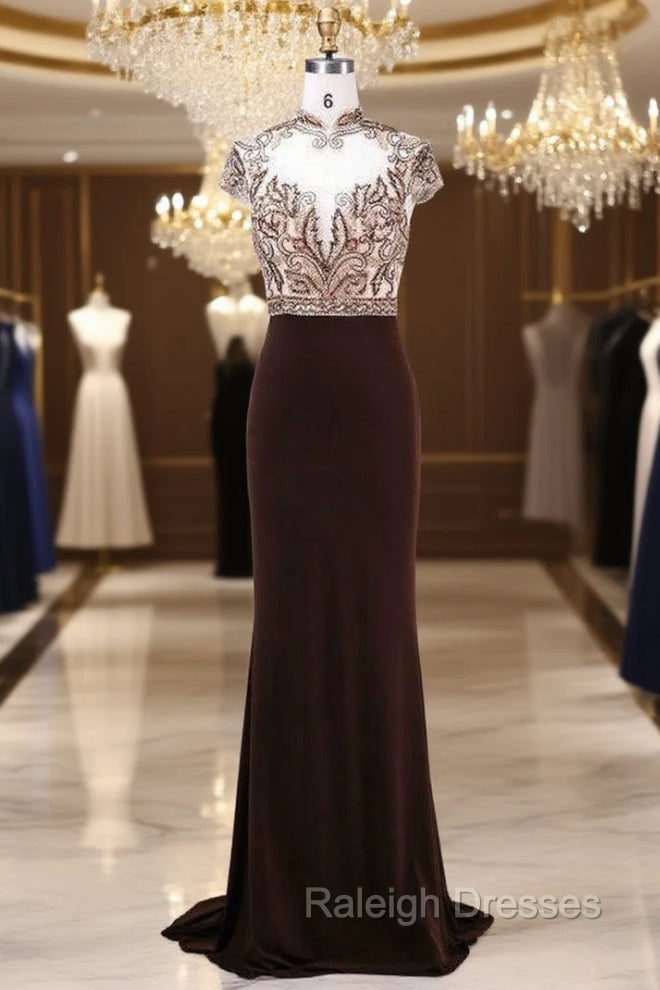 Fashion Mother of The Bride Dresses New Arrival with High-Neck Crystal Beading Main image