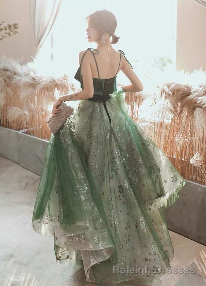 Charming A Line Green Formal Prom Dresses Secondary image