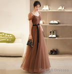 Cute Polka Dot Tulle Long Prom Dress Evening Dress
