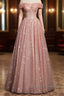 Cute tulle long A Line Prom Dresses