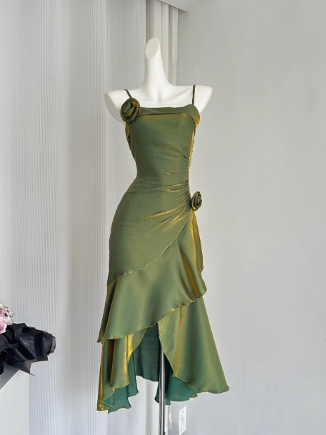 Fishtail Ruffled Suspender Dresses Birthday Dresses