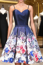 Floral Party Short Homecoming Dresses