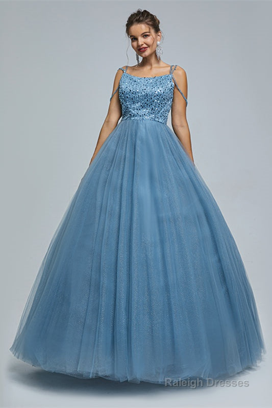 Dark Green Lace Up Beading Long Prom Dresses