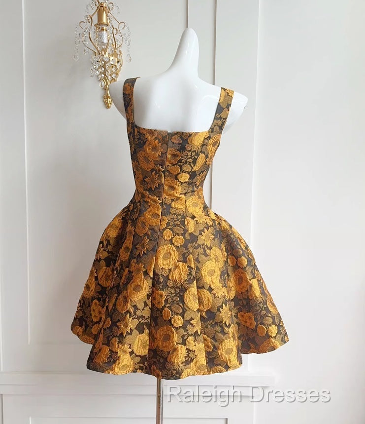 French 3D Flower Sling Dress